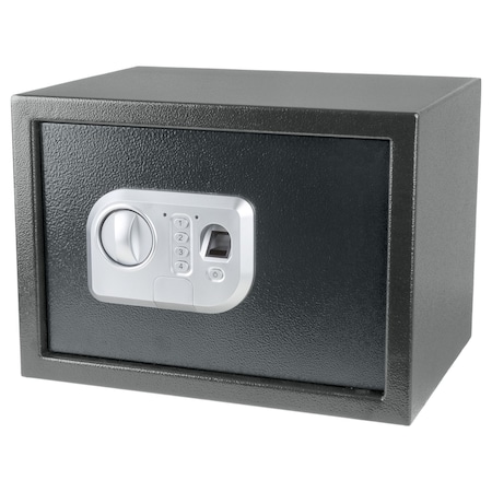 Stalwart Electronic Safe - Biometric Lock Box with 2 Override Keys for Jewelry, Cash by Dark Gray, 3PK 65-FIN-25-GRY